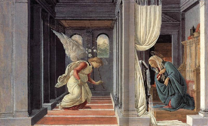 BOTTICELLI, Sandro The Annunciation fd Sweden oil painting art